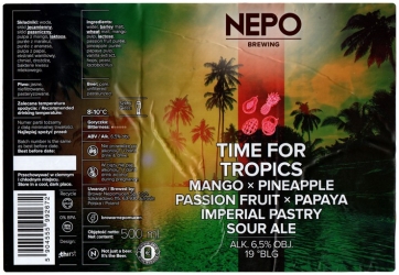 Nepomucen 2024 08 Time For Tropics Imperial Pastry Sour Ale