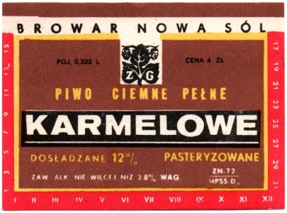 Nowa Sol 0000 Karmelowe Piwo Ciemne Pelne