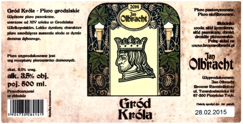 Browar Jan Olbracht (2015): Gród Króla - Piwo Grodziskie