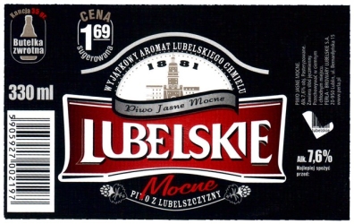 Perła Browary Lubelskie (2015): Lubelskie Mocne - Piwo Jasne Mocne