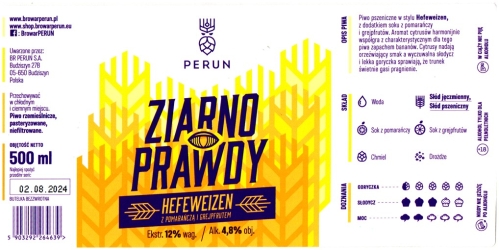 Perun 2024 06 Ziarno Prawdy Hefeweizen