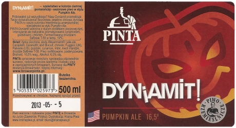 Browar Pinta (2012): Dyniamit, Pumpkin Ale