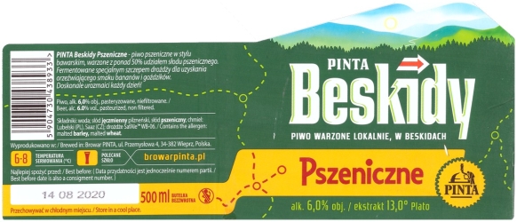 Browar Pinta (2020): Beskidy, Pszeniczne