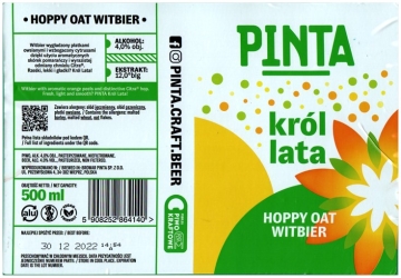 Browar Pinta (2022): Król Lata - Hoppy Oat Witbier