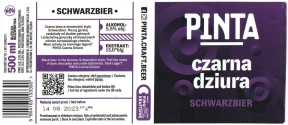 Browar Pinta 2022 12 Czarna Dziura Schwarzbier