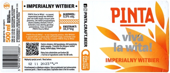 Browar Pinta 2023 04 Viva La Wita Imperialny Witbier