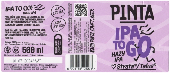 Pinta 2024 01 Ipa To Go Hazy Ipa