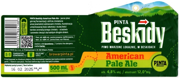 Pinta 2024 08 Beskidy Pale Ale