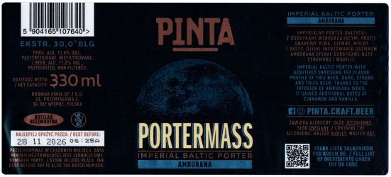 Pinta 2024 12 Portermass Imperial Baltic Porter