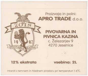 Pivovarna Pivnica Kazina 0000 Beer