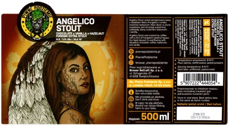 Piwne Podziemie 2024 06 Angelico Stout Chocolate Vanila Hazelnut Foreign Extra Stout