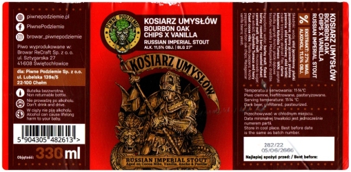Piwne Podziemie 2024 12 Kosiarz Umyslow Russian Imperial Stout Burbon Oak