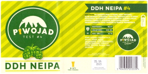 Browar Piwojad (2021): Test #4 DDH New England India Pale Ale