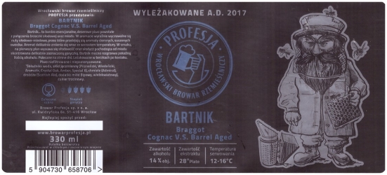 Browar Profesja: Bartnik - Braggot Cognac vs Barrel Aged