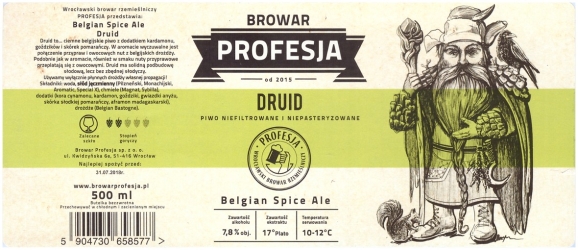 Browar Profesja: Druid - Belgian Spice Ale