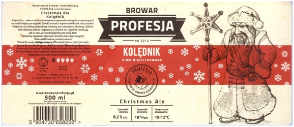 Browar Profesja: Kolędnik - Christmas Ale