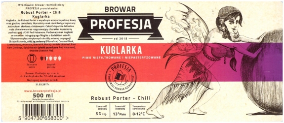 Browar Profesja: Kuglarka - Robust Porter Chili