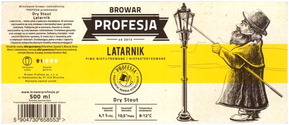 Browar Profesja: Latarnik - Dry Stout