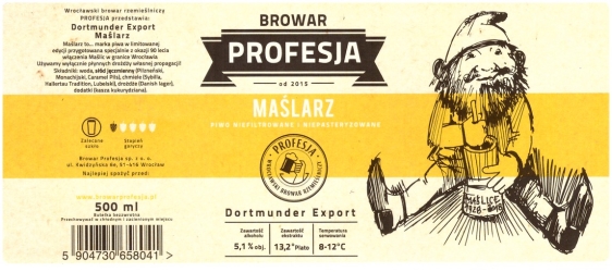 Browar Profesja: Maślarz - Dortmunder Export