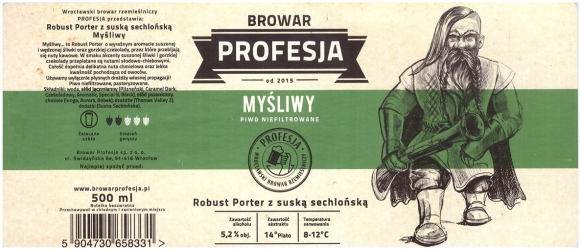 Browar Profesja: Myśliwy - Robust Porter z suską sechlońską