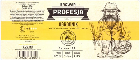 Browar Profesja: Ogrodnik - Saison India Pale Ale
