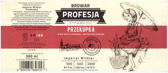 Browar Profesja: Przekupka - Imperial Witbier