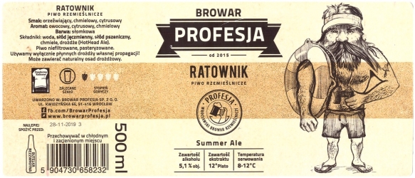 Browar Profesja: Ratownik - Summer Ale
