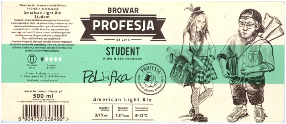 Browar Profesja: Student - American Light Ale