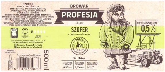 Browar Profesja: Szofer - Witbier