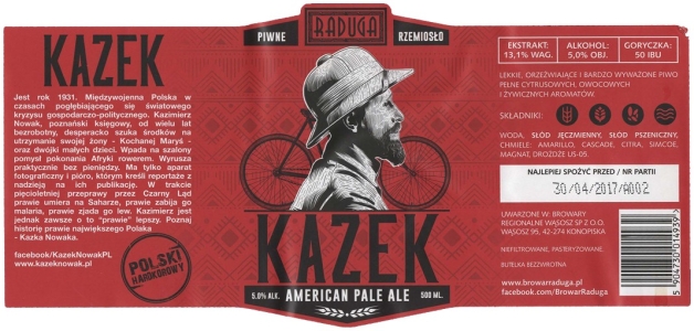 Browar Raduga (2017): Kazek, American Pale Ale