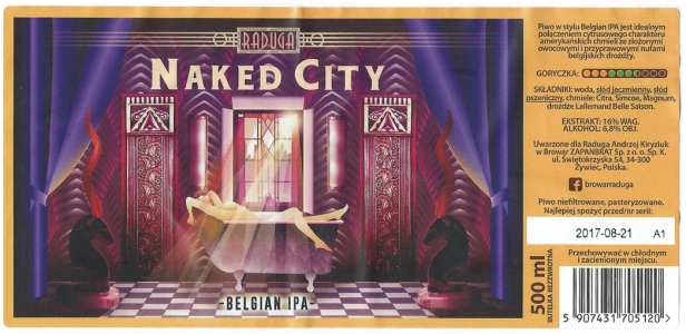 Browar Raduga (2017): Naked City, Belgian India Pale Ale