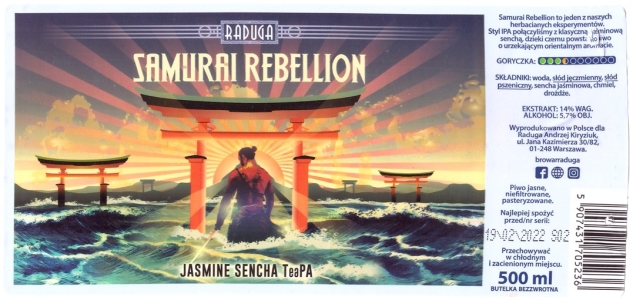Browar Raduga (2021): Samurai Rebellion Jasmine Sencha Teapa