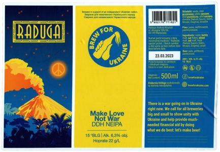 Browar Raduga (2022): Make Love Not War - DDH New England India Pale Ale