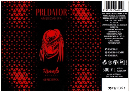 Remeslo 2023 09 Predator American India Pale Ale