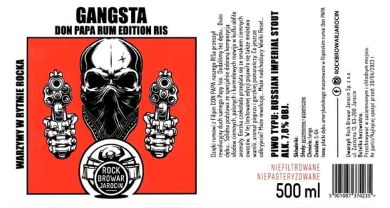 Browar Rockbrowar 2019 Gangsta Don Papa Rum Edition Pils