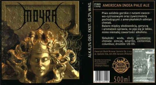 Browar Rockbrowar 2019 Moyra American India Pale Ale