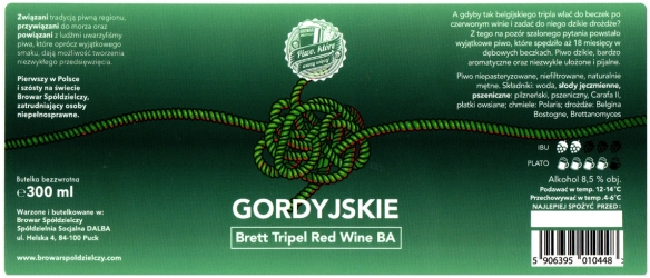 Spoldzielczy Xxxx Gordyjskie Brett Tripel Red Wine BA