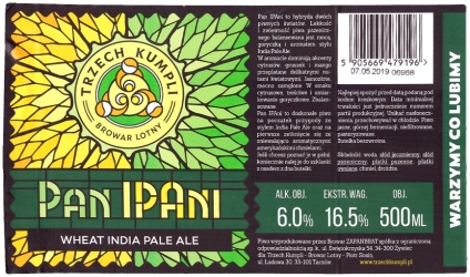 Browar Trzech Kumpli (2018): Pan IPAni - Wheat India Pale Ale