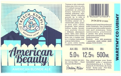 Browar Trzech Kumpli (2019): American Beauty - American Blond Ale
