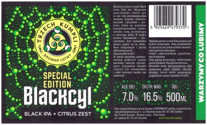 Browar Trzech Kumpli (2020): Blakcyl Black India Pale Ale Citrus Zest