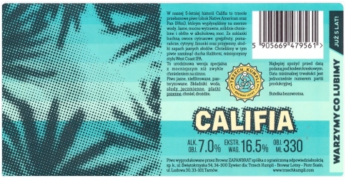 Browar Trzech Kumpli (2020): Califia - West Coast India Pale Ale
