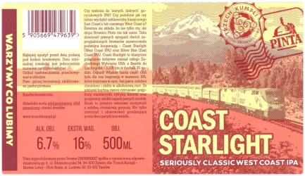 Browar Trzech Kumpli (2020): Coast Starlight - Seriously Classic West Coast India Pale Ale