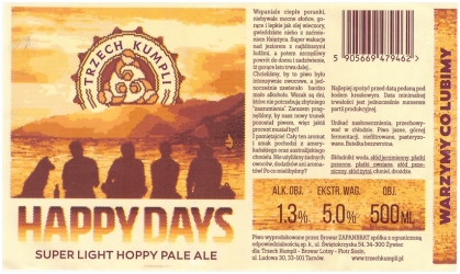 Browar Trzech Kumpli (2020): Happy Days - Super Light Hoppy Pale Ale