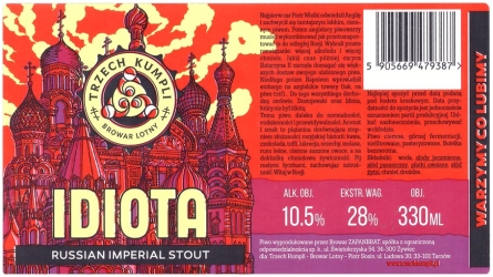 Browar Trzech Kumpli (2020): Idiota - Russian Imperial Stout