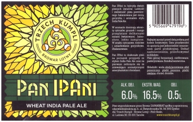 Browar Trzech Kumpli (2020): Pan IPAni - Wheat India Pale Ale