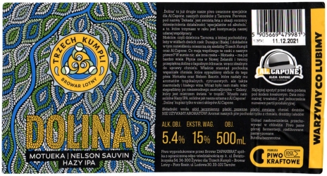 Browar Trzech Kumpli (2021): Dolina - Motueka Nelson Sauvin Hazy India Pale Ale