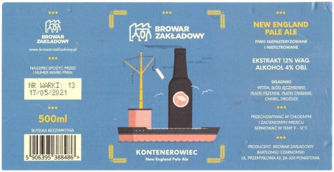 Browar Zakładowy (2021): Kontenerowiec - New England Pale Ale