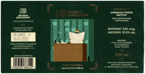 Zakladowy 2024 08 Pan Portier Imperialny Porter Baltycki