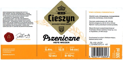 Zamkowy Cieszyn 2023 12 Pszeniczne Hefe Weizen