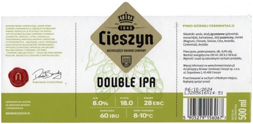 Zamkowy Cieszyn 2024 01 Double Ipa